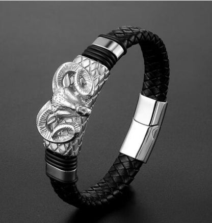 Men's Constellation Stainless Steel Braided Bracelet